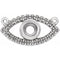 18K White Accented Evil Eye Necklace Center