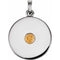 Platinum Natural Citrine Disc Pendant