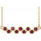 14K Yellow Natural Ruby Bezel-Set Bar 16-18