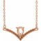 14K Rose Accented V 16