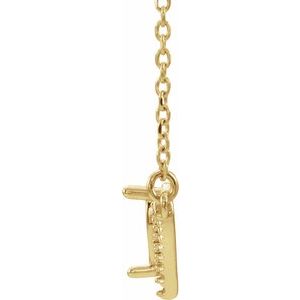 14K Yellow Accented V 16" Necklace Mounting