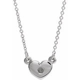 Sterling Silver Heart 16" Necklace Mounting