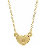 14K Yellow Heart 16" Necklace Mounting