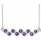 Platinum Natural Amethyst Bezel-Set Bar 16-18