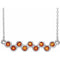 14K White Natural Citrine Bezel-Set Bar 16-18