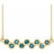 14K Yellow Natural Aquamarine Bezel-Set Bar 16-18