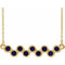 14K Yellow Natural Blue Sapphire Bezel-Set Bar 16-18