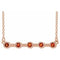 14K Rose Natural Citrine Bezel-Set Bar 18