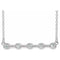 Sterling Silver 1/6 CTW Natural Diamond Bezel-Set Bar 16