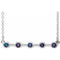 Platinum Natural Alexandrite Bezel-Set Bar 16