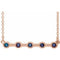 14K Rose Natural Alexandrite Bezel-Set Bar 18
