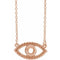 14K Rose Accented Evil Eye 16