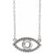 14K White Accented Evil Eye 18