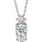 Platinum Natural White Sapphire & 1/6 CTW Natural Diamond 16-18