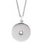 14K White 3 mm Round Disc 16-18