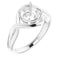 10K White7 mm Round Ring Mounting