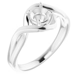 Sterling Silver5.2 mm Round Ring Mounting