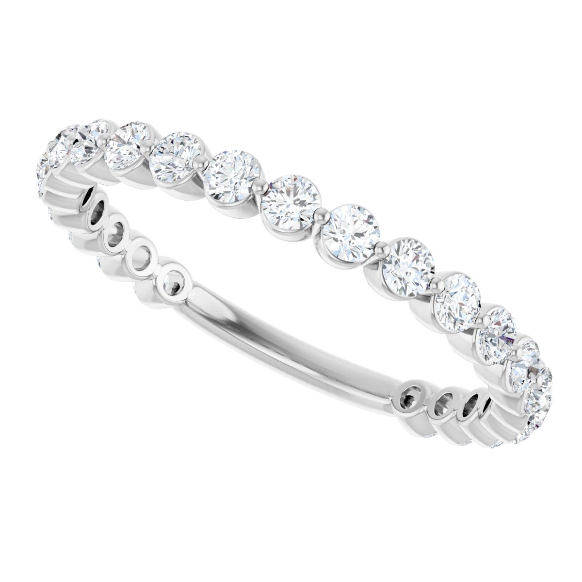14K White Gold 3/4 CTW Lab-Grown Diamond Anniversary Band