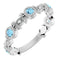 Platinum Natural Aquamarine & .03 CTW Natural Diamond Leaf Ring