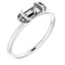 14K White Stackable Ring Mounting