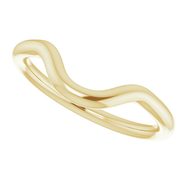 14K Yellow Gold Band for 11x9 mm Oval Ring