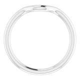 14K White Gold Band for 7x5 mm Oval Ring