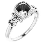 Palladium6 mm Cushion Ring Mounting