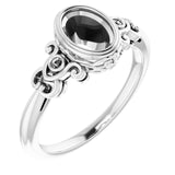 Palladium7x5 mm Oval Ring Mounting