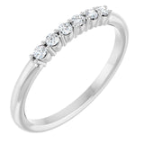Platinum 1/8 CTW Natural Diamond Stackable Ring