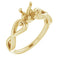18K Yellow6 mm Round Ring Mounting