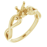 10K Yellow5.8 mm Round Ring Mounting