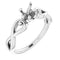 18K White5.8 mm Round Ring Mounting