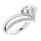 Sterling Silver 1/6 CTW Natural Diamond Semi-Set Negative Space Ring
