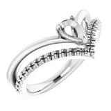 Platinum Accented Negative Space Ring Mounting