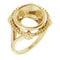 14K Yellow11 mm Round Ring Mounting