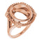10K Rose12x10 mm Oval Ring Mounting