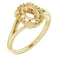 10K Yellow6x4 mm Oval Ring Mounting