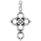 14K White 2 mm Round Cross Pendant Mounting
