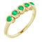 14K Yellow Natural Emerald Ring