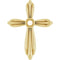 14K Yellow 2.5 mm Round Bezel-Set Cross Pendant Mounting