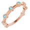 14K Rose Natural Aquamarine Bezel-Set Bar Ring