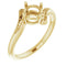14K Yellow6 mm Round Ring Mounting
