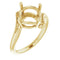 18K Yellow9.4 mm Round Ring Mounting