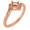 14K Rose5.2 mm Round Ring Mounting