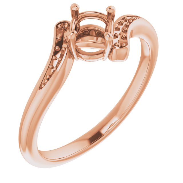 18K Rose4.8 mm Round Ring Mounting