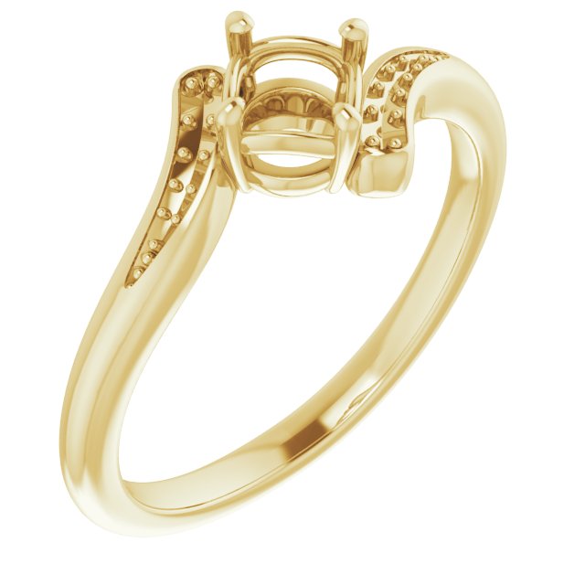 14K Yellow4.8 mm Round Ring Mounting