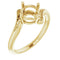 18K Yellow7 mm Round Ring Mounting