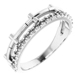 Sterling Silver Stackable Cross Ring Mounting