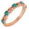 14K Rose Lab-Grown Alexandrite Stackable Ring