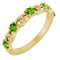 14K Yellow Natural Peridot Stackable Ring